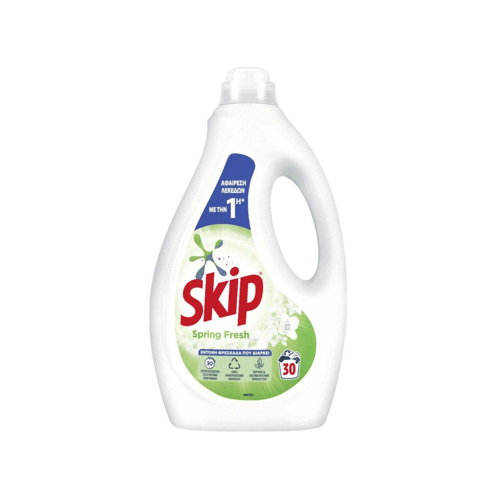 Skip υγρό απορρυπαντικό πλυντηρίου ρούχων Spring Fresh 1,5lt 30μεζ εικόνα 1