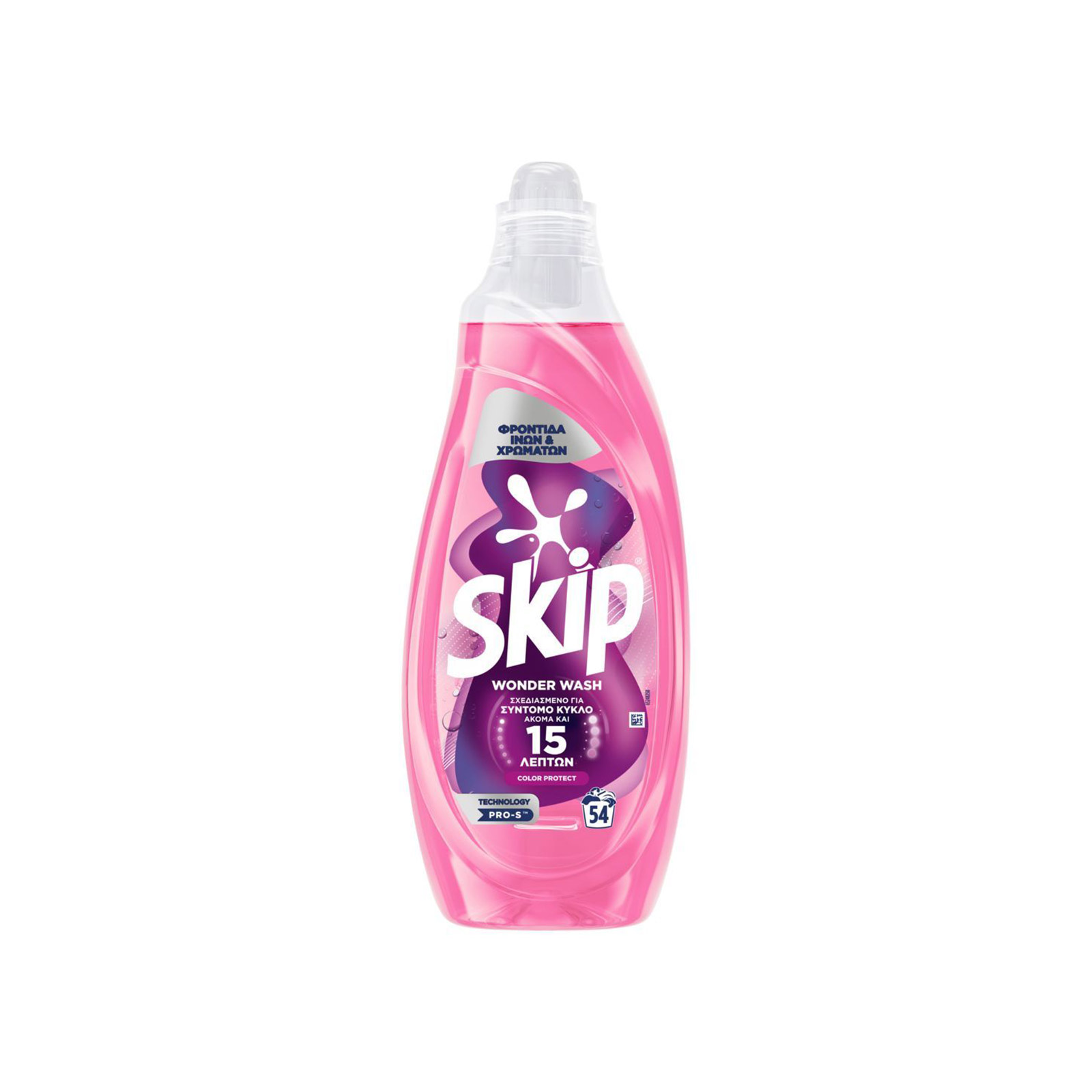 Skip Wonder Wash υγρό απορρυπαντικό ρούχων color protect 2160ml 54μεζ εικόνα 1
