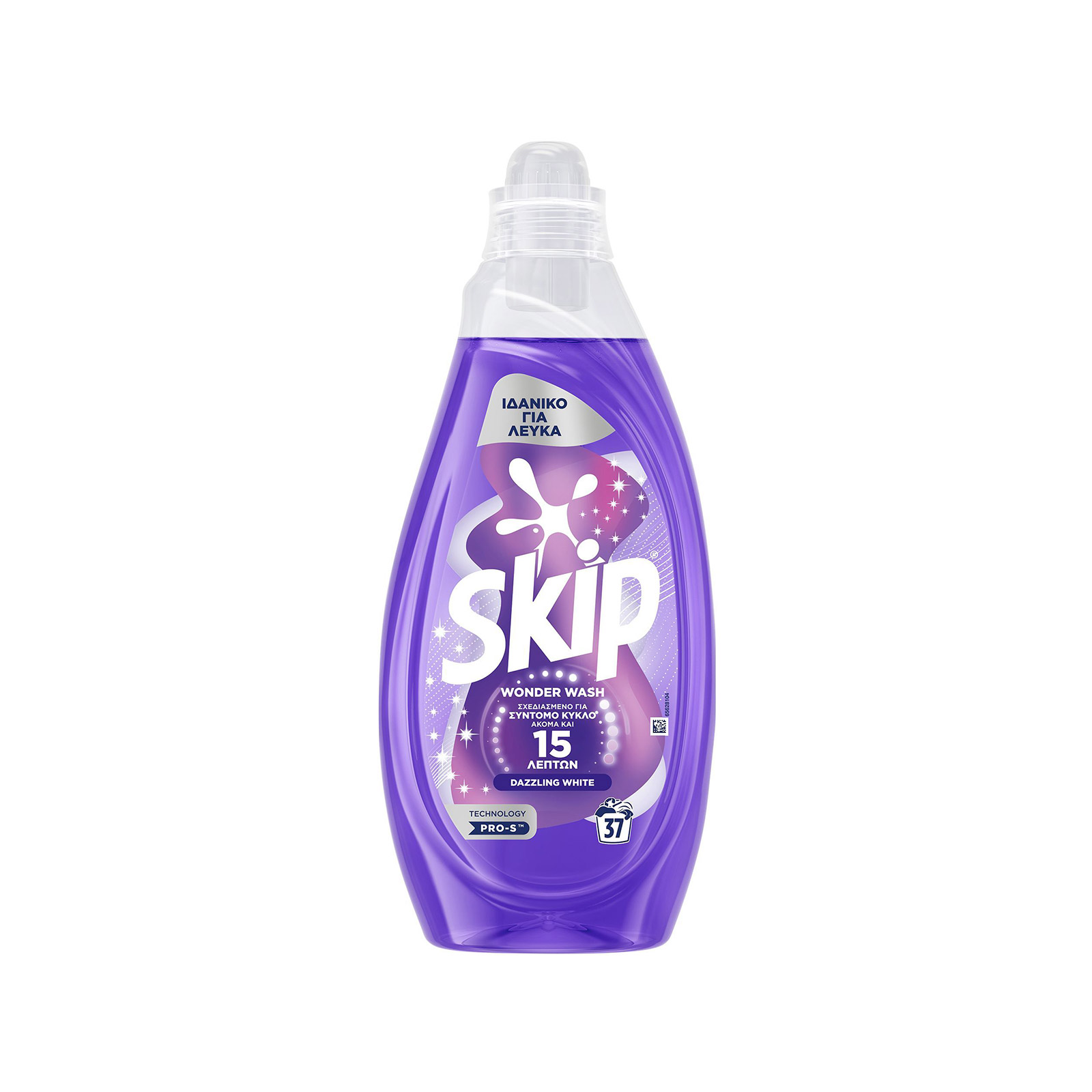 Skip Wonder Wash υγρό απορρυπαντικό ρούχων dazzling white 1480 ml 37μεζ εικόνα 1