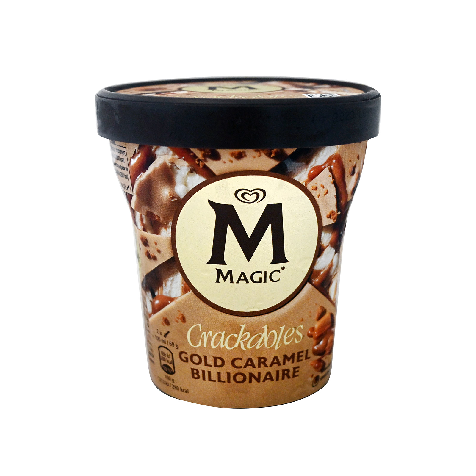 Magic Crackables παγωτό οικογενειακό gold caamel billionaire 440ml εικόνα 1