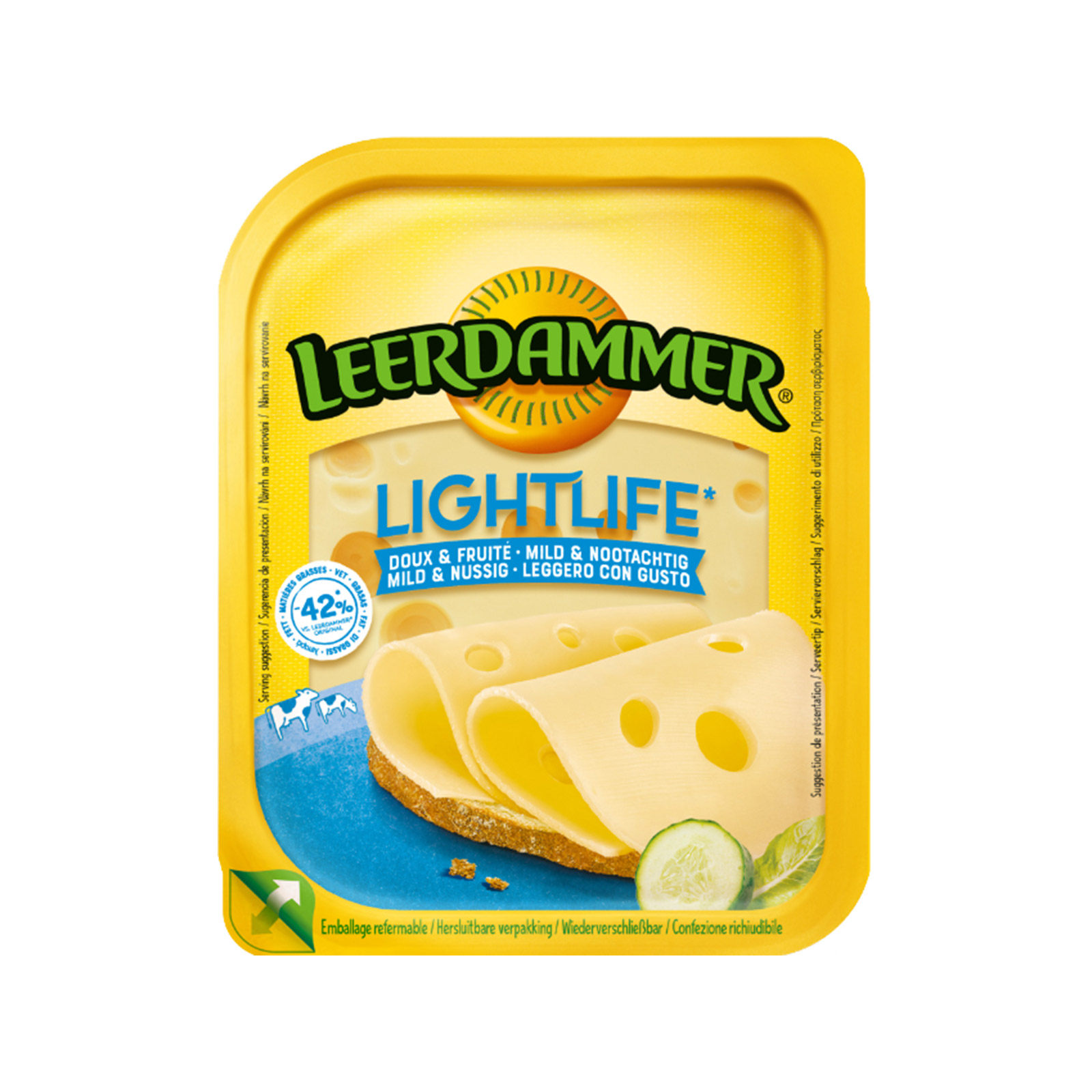 Leerdammer Lightlife τυρί μαλακό σε φέτες 260g εικόνα 1
