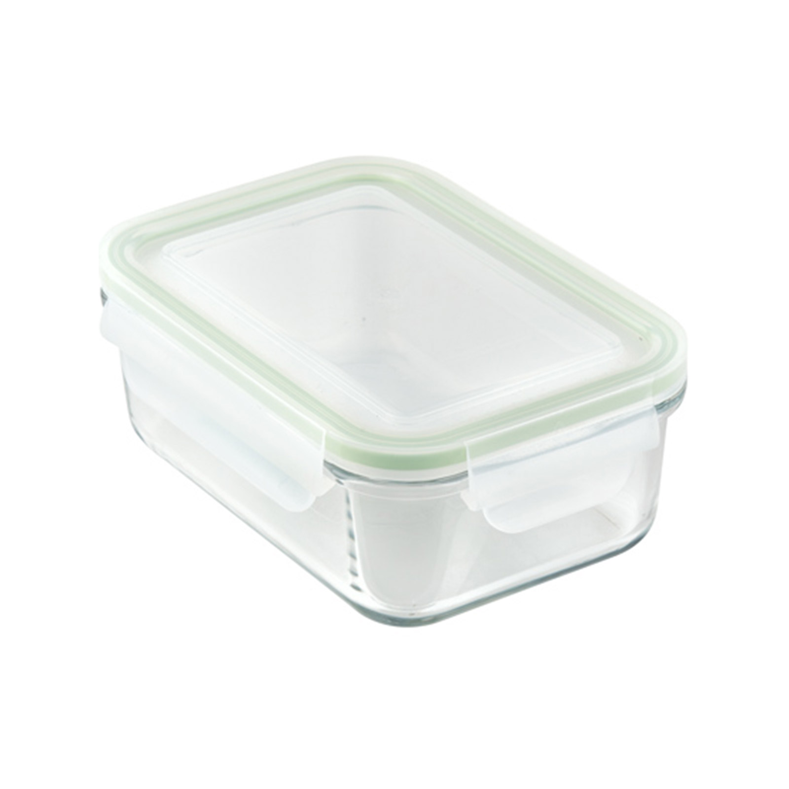 Δοχείο αποθήκευσης τροφίμων γυαλινο, ορθογωνιο, άθραυστο 400 ml εικόνα 1