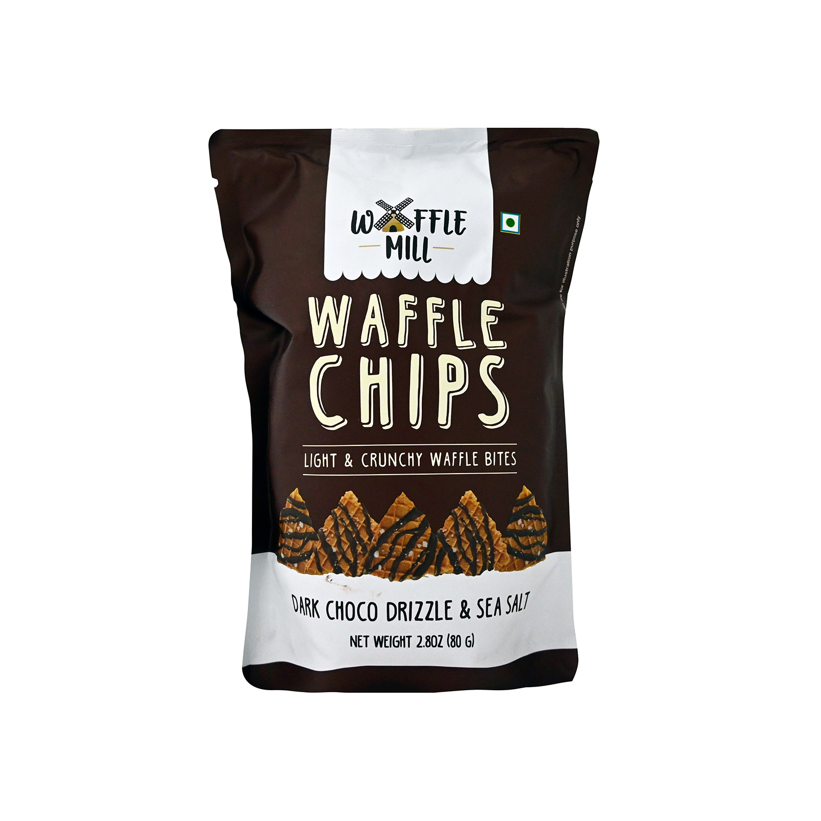 Waffle Hill waffle chips dark choco drizzle & sea salt 80g image 1