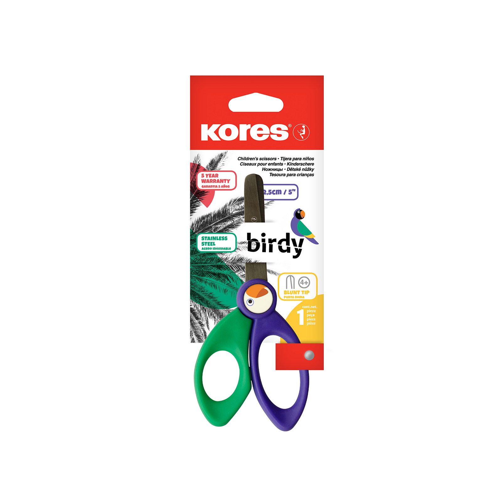 Kores Birdy ψαλίδι σχολικό στρογγυλή άκρη εικόνα 1