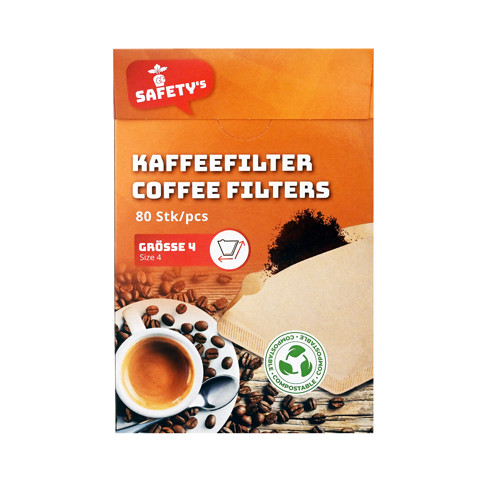 Safety N4 φίλτρα καφέ 80τεμ εικόνα 1