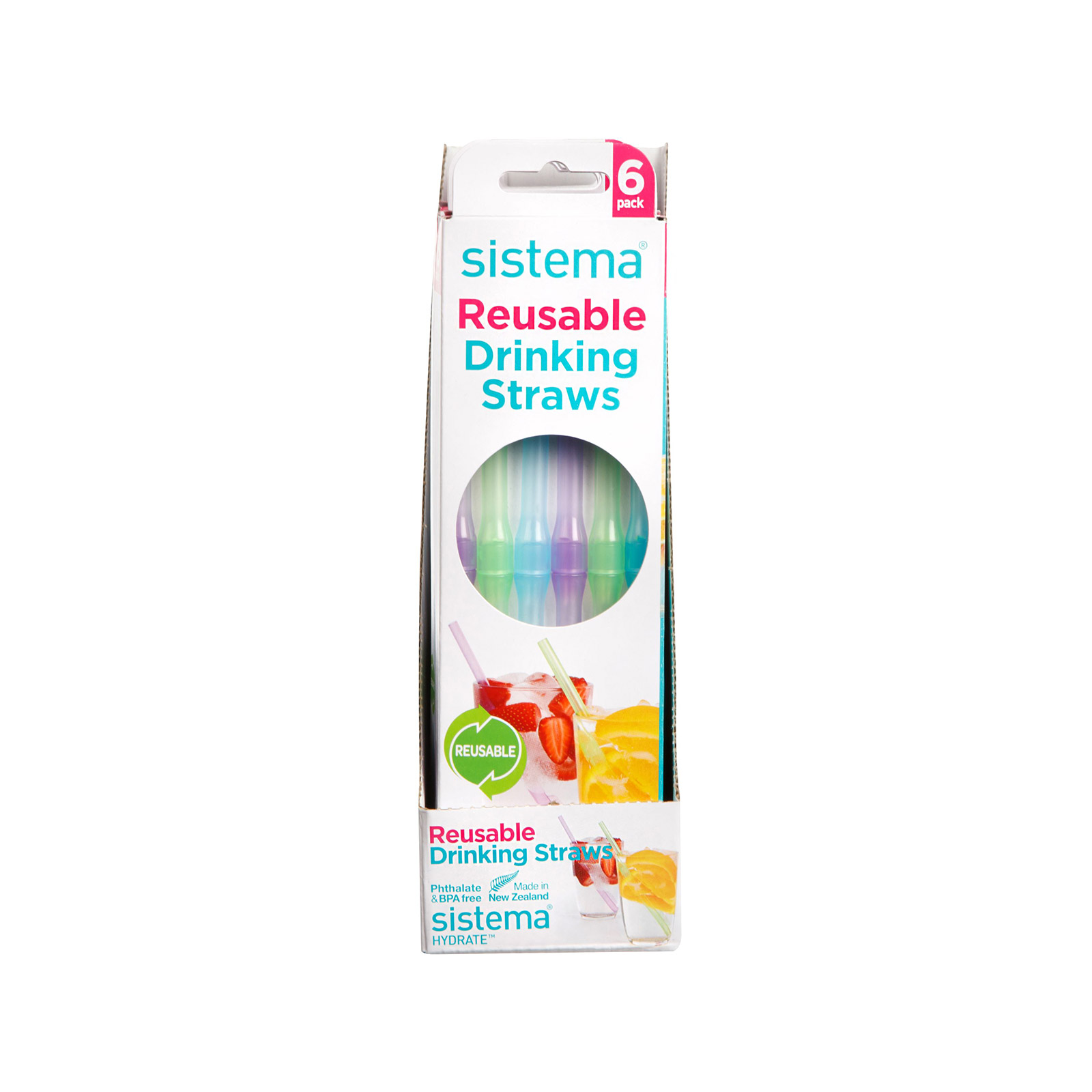 Sistema Hydrate Reusable καλαμάκια επαναχρησιμοποιούμενα 6τεμ εικόνα 1
