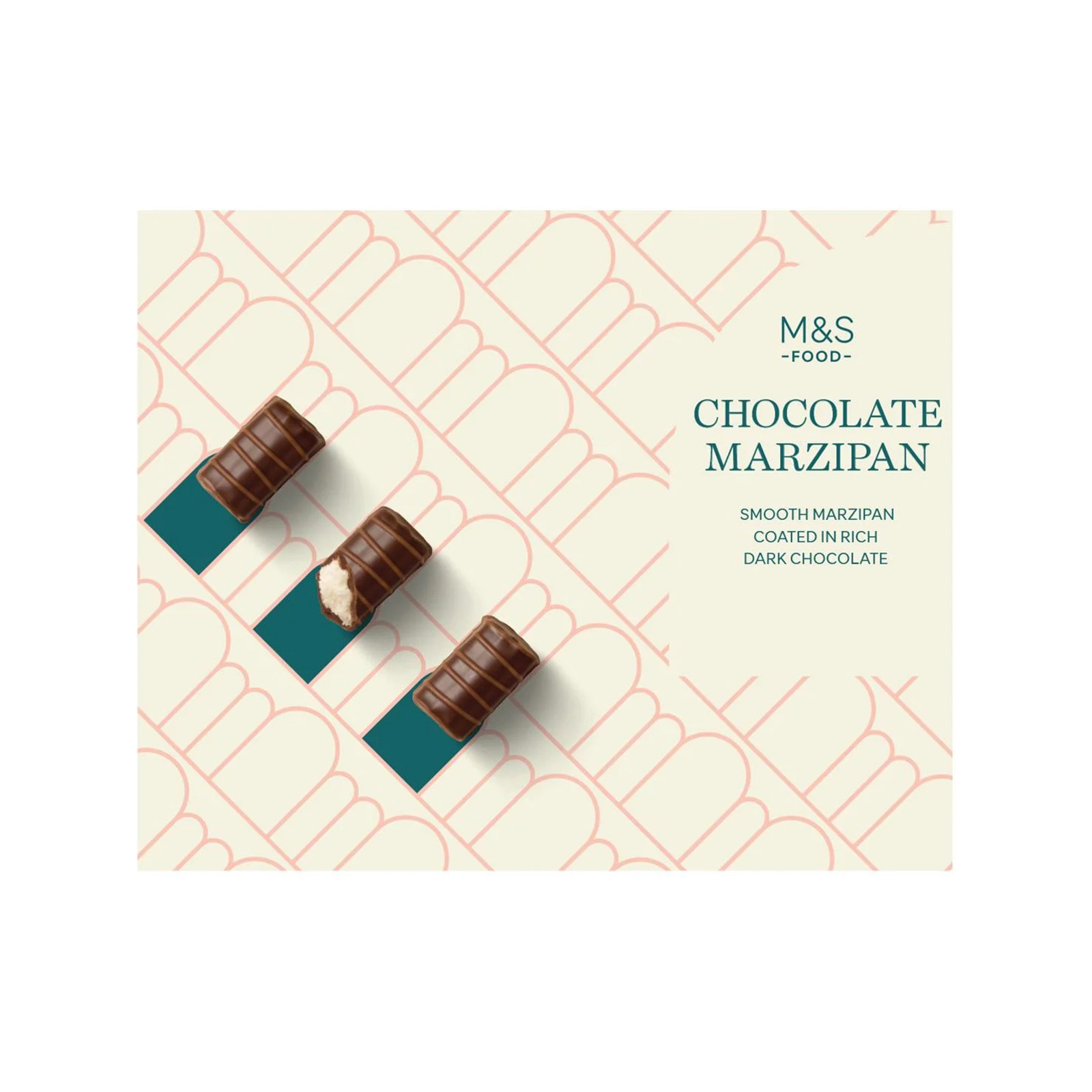 M&S chocolate bar marzipan 138g image 1