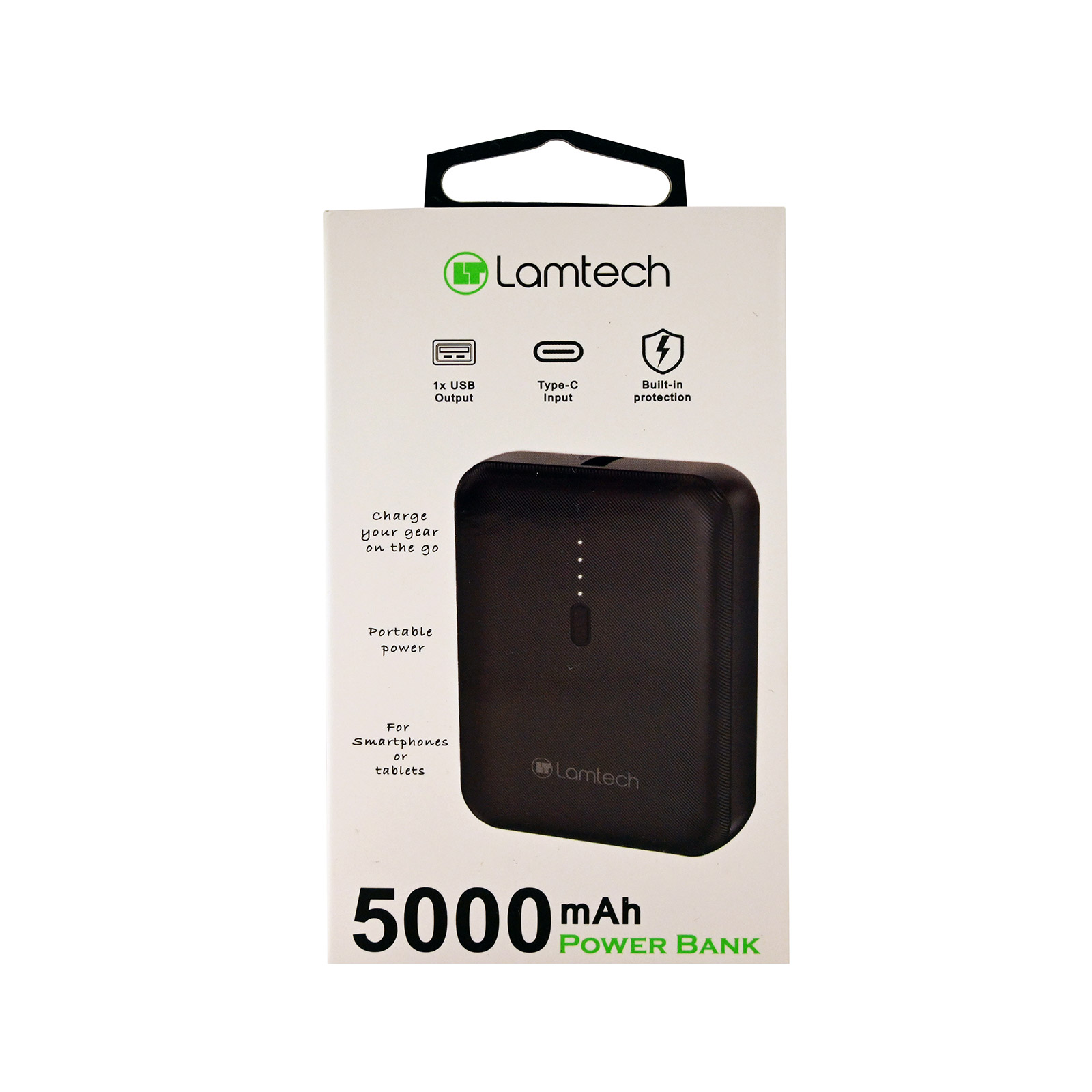 Lamtech Black power bank black εικόνα 1